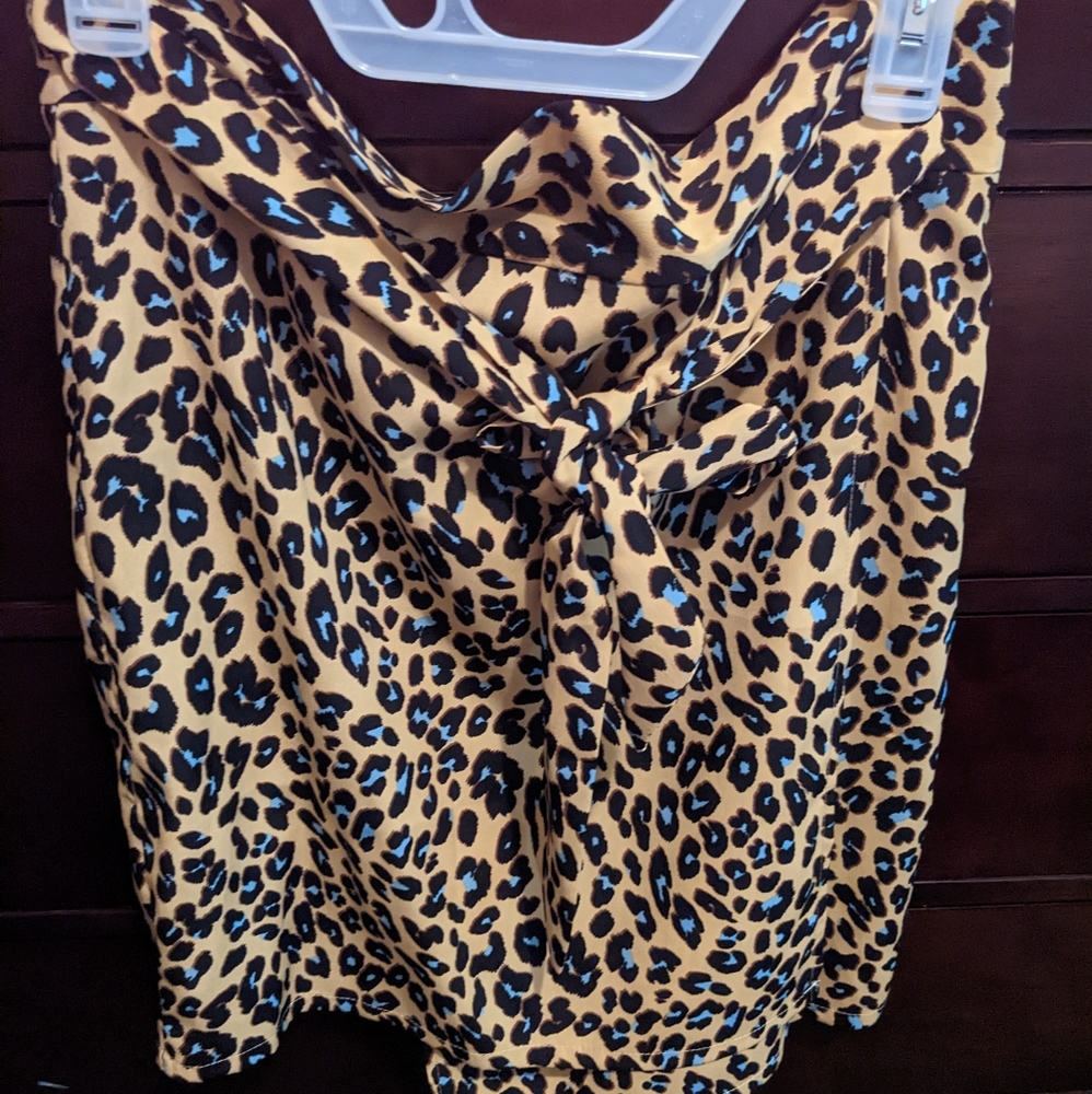 NWOT Vici Leopard Wrap Skirt Size Medium